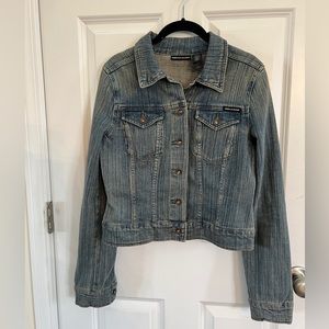 DKNY faded denim jacket jr. size Large